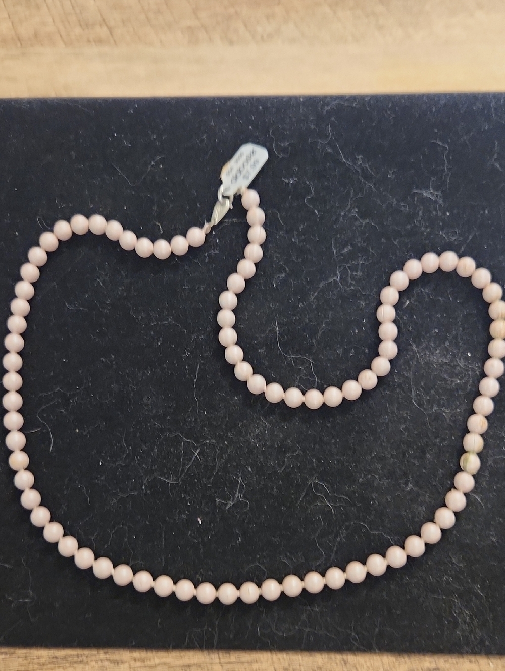 Delicate Vintage Alabaster Blush Beaded Necklace